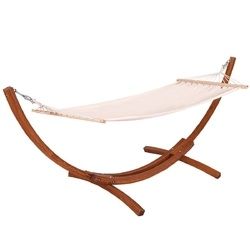 142" x 50" x 51" Wooden Curved Arc Hammock