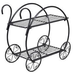 Heavy Duty Metal Flower Cart Plant Stand