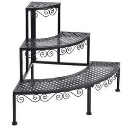 3-Tier Corner Metal Flower Ladder Plant Stand