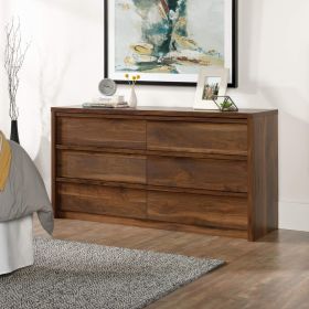 Dresser, L: 60.71" x W: 16.5" x H: 30.13", Grand Walnut Finish vanity table with drawers