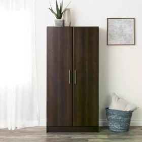 Brown Storage Cabinet With 3 Shelves Wardrobe Bedroom Furniture Chest of Drawers for Clothes Closet for Room Clothing Cupboard