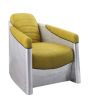 Brancaster Accent Chair; Yellow Top Grain Leather & Aluminum