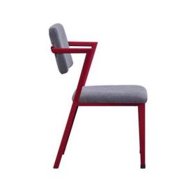 Cargo Chair; Gray Fabric & Red