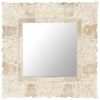 Mirror White 19.7"x19.7" Solid Mango Wood