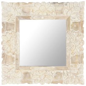 Mirror White 19.7"x19.7" Solid Mango Wood