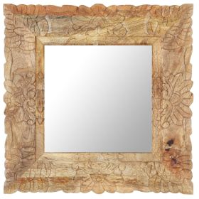 Mirror 19.7"x19.7" Solid Mango Wood