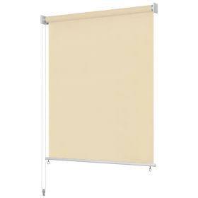 Outdoor Roller Blind Cream 31.5"x90.6" HDPE