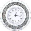 Wall Decororation Crystal Sparkling Diamond Mirror Large Wall Clock for Wall Decoration Living Room Decoration Home Decor Clocks