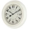 Mainstays Indoor 15.5" Round Antique White French Country Analog Traditional Wall Clock with Arabic Numbers