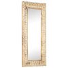 Hand-Carved Mirror 43.3"x19.7"x1" Solid Mango Wood