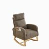 [Video] Welike 27.6"W Modern Accent High Backrest Living Room Lounge Arm Rocking Chair, Two Side Pocket(W83453338)