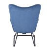 Upholstered Rocking Chair Rocker for Living Room Bedroom, Blue