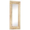 Hand-Carved Mirror 43.3"x19.7"x1" Solid Mango Wood