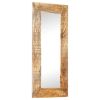 Hand-Carved Mirror 43.3"x19.7"x4.3" Solid Mango Wood