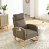 [Video] Welike 27.6"W Modern Accent High Backrest Living Room Lounge Arm Rocking Chair, Two Side Pocket(W83453338)