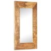 Hand-Carved Mirror 31.5"x19.7"x4.3" Solid Mango Wood