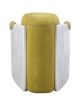 Brancaster Accent Chair; Yellow Top Grain Leather & Aluminum