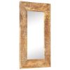 Hand-Carved Mirror 31.5"x19.7"x4.3" Solid Mango Wood