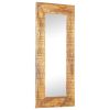 Hand-Carved Mirror 43.3"x19.7"x4.3" Solid Mango Wood