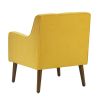 Ryder 25" Mid Century Modern Yellow Woven Fabric Tufted Armchair