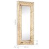 Hand-Carved Mirror 43.3"x19.7"x1" Solid Mango Wood