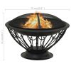 Fire Pit with Poker 29.5" XXL Steel