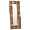 Mirror with Buddha Cladding 19.7"x43.3" Solid Reclaimed Wood