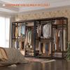 Raybee Free Standing Closet Organizer Clothes Rack Heavy Duty Clothing Rack with Shelves, Wardrobe Closet Adjustable Clothing