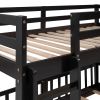 Twin Over Twin Bunk Bed with Slide and Ladder, Espresso(Old SKU:LP000009AAP)