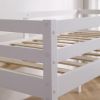 Elevated Cross Bracing Straight Ladder Twin Pine Wooden Bed White