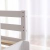 Elevated Cross Bracing Straight Ladder Twin Pine Wooden Bed White