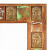 Mirror with Buddha Cladding 19.7"x43.3" Solid Reclaimed Wood