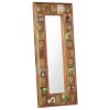 Mirror with Buddha Cladding 19.7"x43.3" Solid Reclaimed Wood