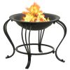 Fire Pit with Poker 19.3" Steel