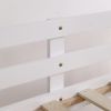 Elevated Cross Bracing Straight Ladder Twin Pine Wooden Bed White