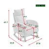 [Video] Welike 27.6"W Modern Accent High Backrest Living Room Lounge Arm Rocking Chair, Two Side Pocket ,Teddy White (Ivory)