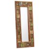 Mirror with Buddha Cladding 19.7"x43.3" Solid Reclaimed Wood