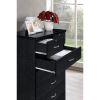 Black 7 with Locks on 2-Top Chest of Drawers Makeup Table Dressers for Bedroom Bedroom Furniture