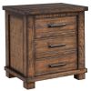 Rustic Reclaimed Solid Wood Framhouse 3 Pieces Storage Queen Bedroom Sets,Queen Bed and 2 Nightstands