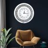 Wall Decororation Crystal Sparkling Diamond Mirror Large Wall Clock for Wall Decoration Living Room Decoration Home Decor Clocks