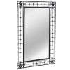 Wall Mirror Rectangular 23.6"x43.3" Black