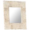 Mirror White 19.7"x19.7" Solid Mango Wood