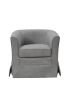 Tucker 28" Steel Gray Woven Fabric Swivel Barrel Chair