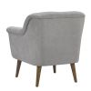 Shelby 31.5" Steel Gray Woven Fabric Oversized Armchair