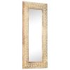 Hand-Carved Mirror 43.3"x19.7"x1" Solid Mango Wood