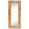 Hand-Carved Mirror 43.3"x19.7"x4.3" Solid Mango Wood