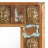 Mirror with Buddha Cladding 43.3"x19.7" Solid Reclaimed Wood