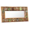 Mirror with Buddha Cladding 43.3"x19.7" Solid Reclaimed Wood