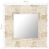 Mirror White 19.7"x19.7" Solid Mango Wood