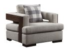 Niamey Chair w/1 Pillow; Fabric & Walnut YJ